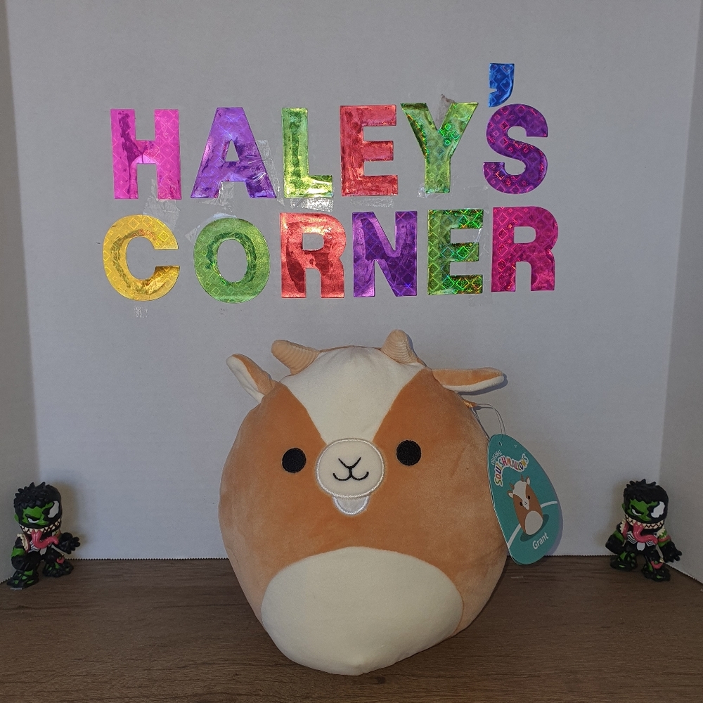Squishmallows Grant Goat Tan Brown Farm Animal Squishmallow Plush 8"